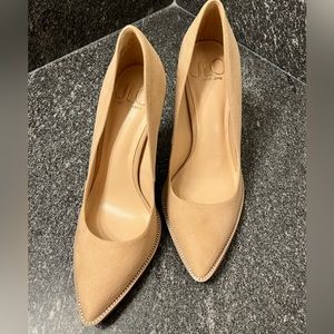 NEVER WORN JLo rhinestone faux suede pumps